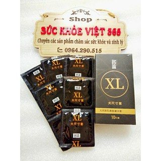 Bao cao su size to 55mm XL siêu mỏng hộp 10 bao