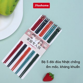 SET 5 Đôi đũa ăn Nhật Bản kháng khuẩn chống ẩm mốc JYoohome Đũa ăn sợi thuỷ tinh chịu nhiệt cao cấp