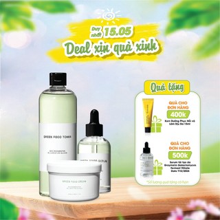 Bộ sản phẩm chăm sóc và phục hồi da Graymelin Green Food 3 sản phẩm