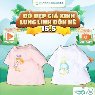 Áo cộc tay cho bé Mompa Set 2 chiếc 1-5 tuổi vải Modal mềm mại thoáng mát co giãn 237