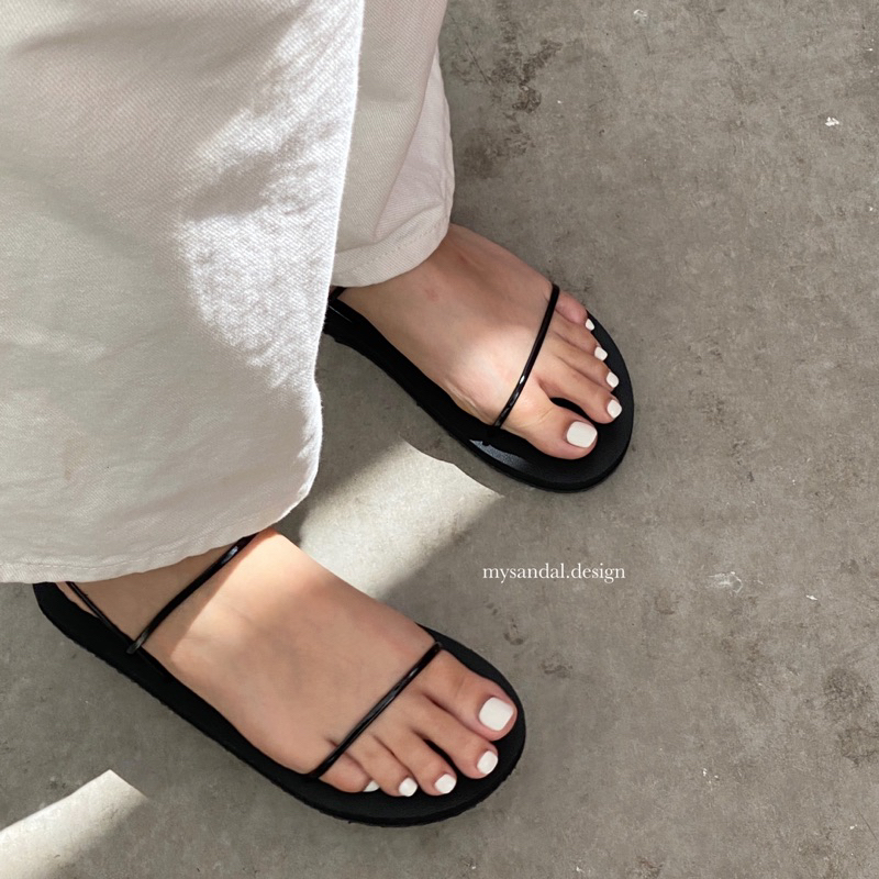 Giày sandal quai hậu quai mảnh ngang đơn giản