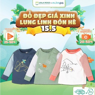 Áo dài tay cho bé Mompa 1-5 tuổi vải Cotton Actif 828