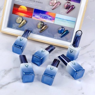 Sơn gel mắt mèo kim cương 9d vinimay set 6 màu 15ml