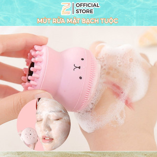 Mút rửa mặt bạch tuộc phong cách Hàn Quốc cọ silicone rửa mặt làm sạch lỗ chân lông ZENTOP