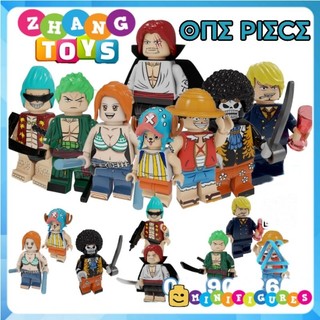 Đồ chơi Xếp hình One Piece gồm Luffy Zoro Nami - Chopper - Shanks - Brook Franky - Sanji Minifigures Pogo PG8244