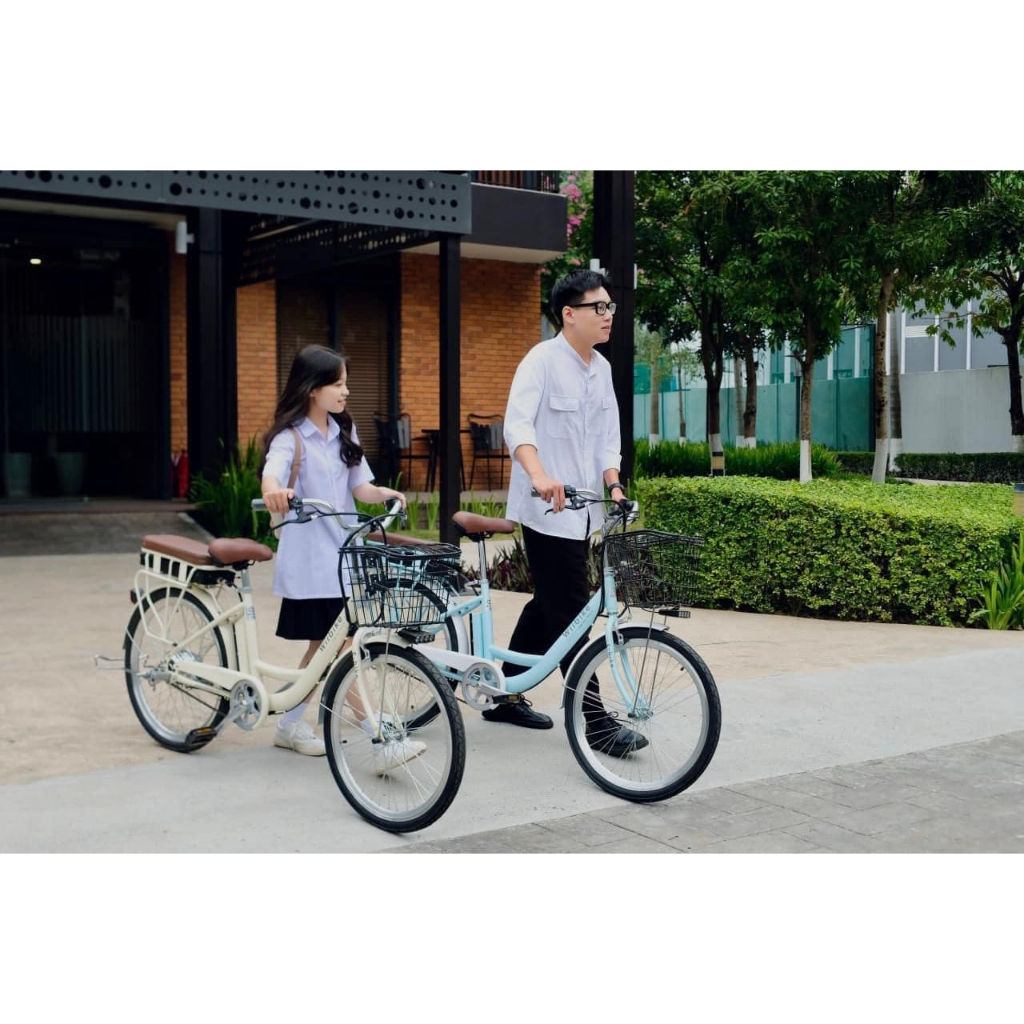 Xe đạp điện cho học sinh Mira Xe đạp Trợ lực điện dáng mini Nhật 350W 35Km/h an toàn cho học sinh