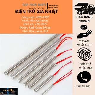 Điện trở đốt nóng. thanh điện trở một đầu, thanh gia nhiệt Phi 12 đủ chiều dài, công suất điện áp 220v