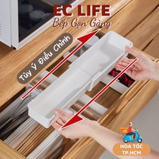 Khay chia ngăn kéo hộc tủ ngăn kéo tủ bếp có thể điều chỉnh phù hợp mọi kích thước ngăn kéo EC Life 05A17