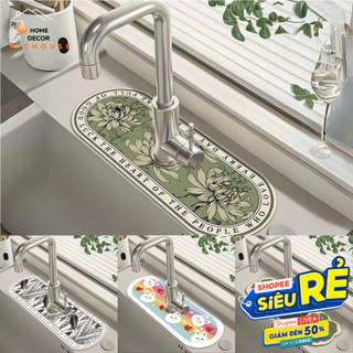 Thảm Lót Bồn Rửa Bát, Thảm Thấm Hút Bồn Rửa Mặt, Thấm Hút Nước Nhanh Chóng, Ngăn Vi Khuẩn Ẩm 13*38cm