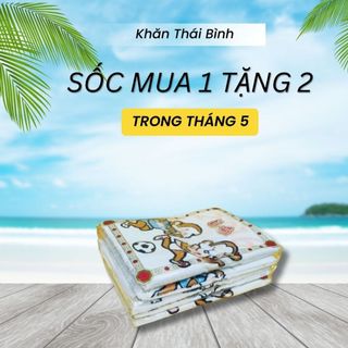 Khăn Lau Đa Năng THAI BINH TOWER 34x80cm Hoạ Tiết Đáng Yêu Dùng Để Lau Đầu, Lau Tay, Lau Bếp Siêu Mềm Mại Thấm Hút