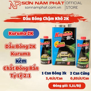 Dầu bóng chậm khô kuruma 2k k2170 bộ 5,1 lít