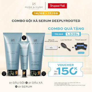Bộ 3 Sản Phẩm Dầu Gội, Dầu Xả Và Serum - HUSH & HUSH DeeplyRooted