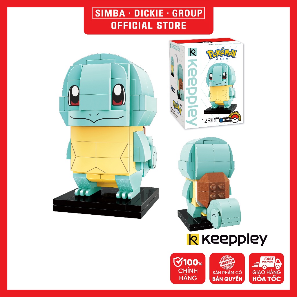 Đồ Chơi Lắp Ráp KEEPPLEY Pokemon Kuppy-Squirtle A0106 Building Block - Simba Toys Vietnam