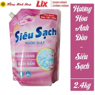 Nước Giặt Lix Siêu Sạch Hoa Anh Đào dung tích 2.4KG