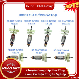 Rotor/ruột máy chà tường tặng kèm chổi than cao cấp