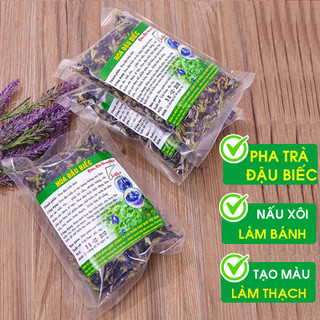 Trà Hoa Đậu Biếc Khô Nguyên Chất Gói 50g Sấy lạnh Chợ Quê Chuyên Dùng Tạo Màu Thực Phẩm