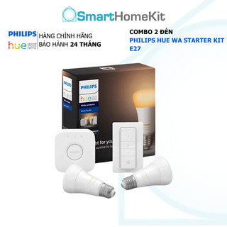 Bộ 2 Bóng Đèn Philips Hue White Ambiance Starter Kit E27 9W - Ánh sáng vàng - trắng