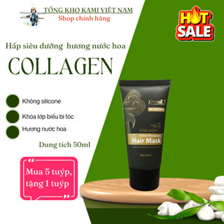 Hấp ủ tóc collagen Kami siêu mượt, hương nước hoa tuýp nhỏ 50ml mang đi du lịch tiện lợi