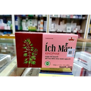 Ích mẫu kingphar - Giúp bổ huyết điều kinh , điều hòa kinh nguyêt , giảm đau bụng kinh - hộp 20 viên