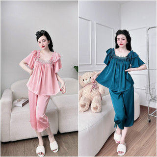 Đồ ngủ Pijama bộ ngủ nữ dễ thương lụa cao cấp mềm mịn thoáng mát.
