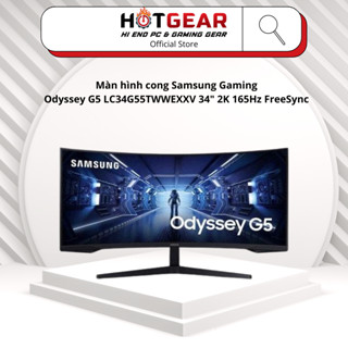 Màn hình cong Samsung Gaming Odyssey G5 LC34G55TWWEXXV 34" 2K 165Hz FreeSync chuyên game