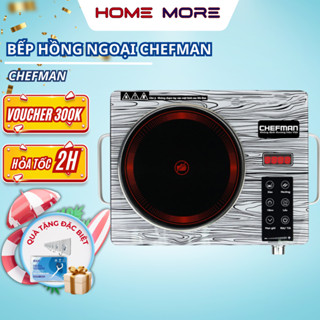Bếp Hồng Ngoại CHEFMAN - Bếp Không Kén Nồi Với Mặt Kính Cường Lực Siêu Bền - Công Suất Lớn 2200W | Bảo Hành 12 Tháng