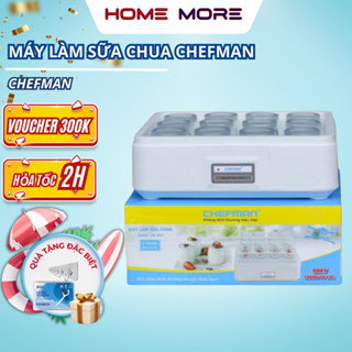 Máy làm sữa chua tự động Chefman hàng chính hãng, 12 cốc trong 1 lần làm, bảo hành 12 tháng Được Tặng Kèm Cốc.