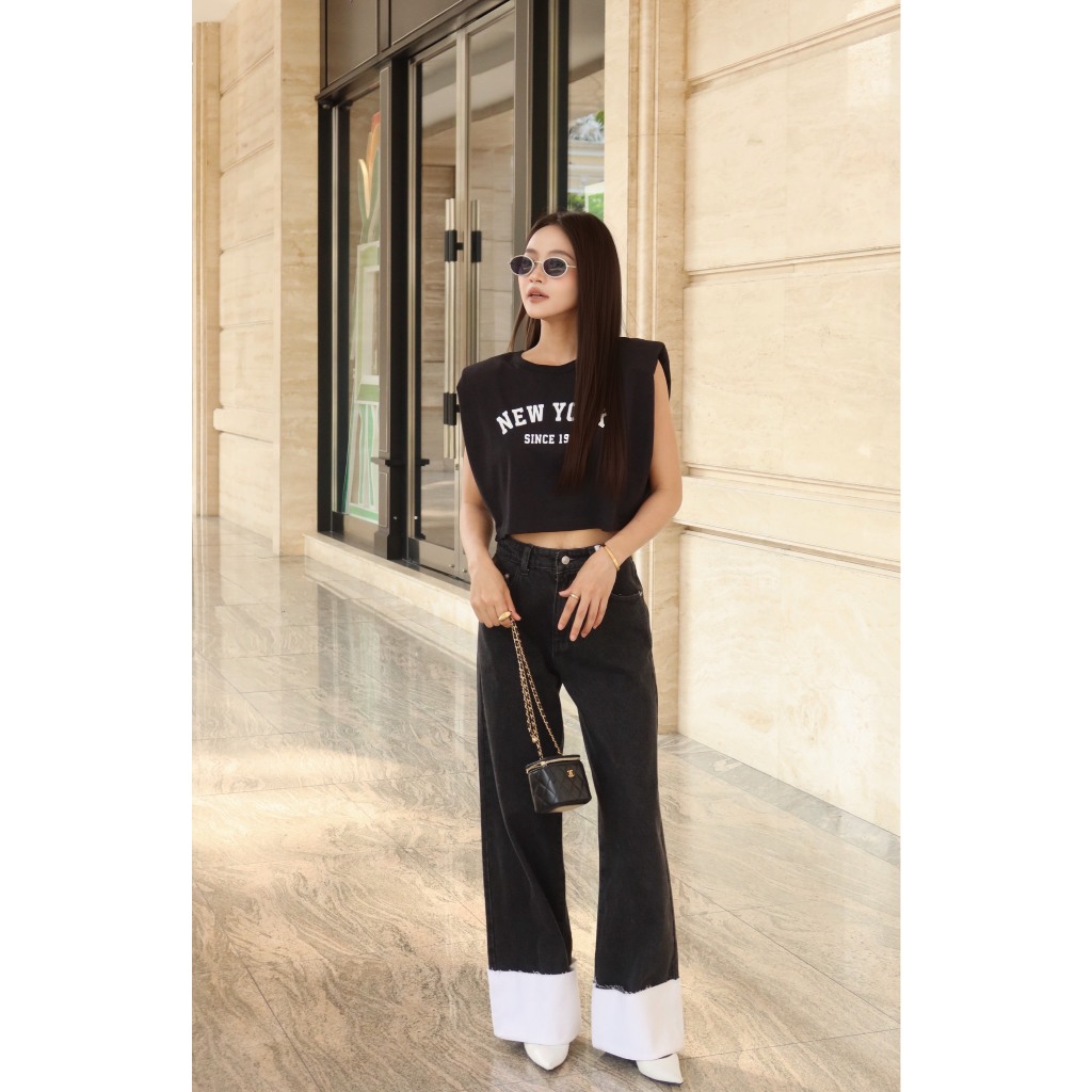 Quần jeans lật lai BASIC HEBE JEANS