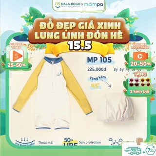 Đồ bơi bé trai Mompa 2-6 tuổi bộ Bikini tặng kèm mũ bơi vải Cotton thoáng mát mềm mát thấm hút nhanh khô 105