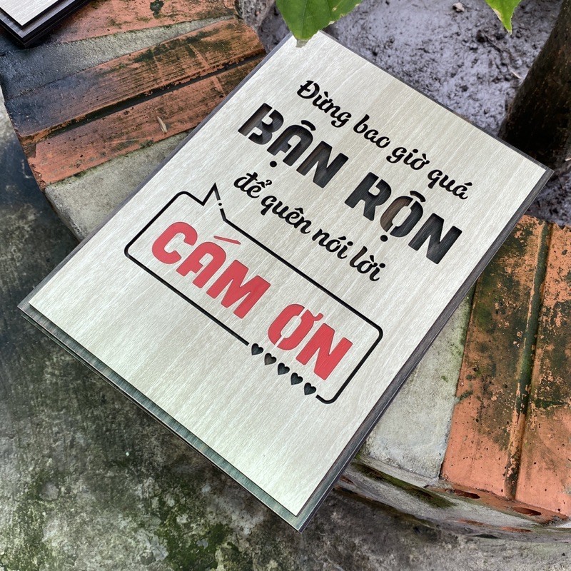 Tranh Slogan Treo Tường Decor Gỗ MOC7070 chân lý cuộc sống