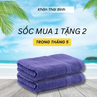 Combo 2 Khăn Tắm cỡ đại 70x140cm 100% Cotton Mềm mại, Không Xổ Lông, Không Phai