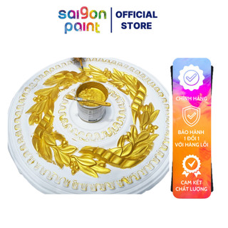 (Kèm Cọ Quét) Sơn Nhũ Vàng Gốc Nước- Lon Lớn 850Gram - Dolphinpaint.vn