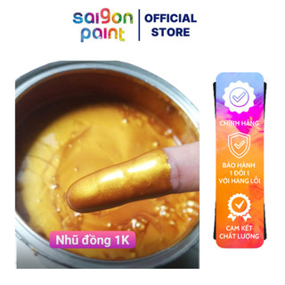 Sơn Nhũ Đồng Siêu bám 1K Yes Sơn Bám Rất Chắc, Hệ Sơn Gốc Acrylic Không Cần Phải Sơn Lớp Lót.