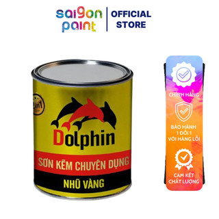 Sơn Nhũ Vàng Dolphin Lon 200Gram- Sơn Đa Năng Trên Tất Cả Các Bề Mặt - Dol808
