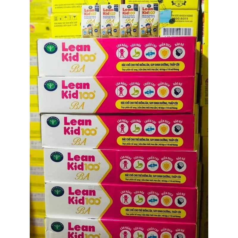 Sữa leankid 100 ba pha sẳn 180ml [set 3 lốc]