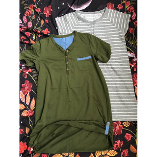 2HAND- COTTON SPORTY DRESS ĐẦM THUN NGẮN THỂ THAO TAY NGẮN CỔ TRÒN PHỐI CÚC GỖ MÙA HÈ ĐI BIỂN