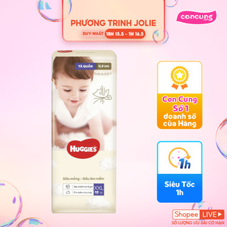 Bỉm tã quần Huggies Thin & Soft size XXL trên 15kg 46 miếng