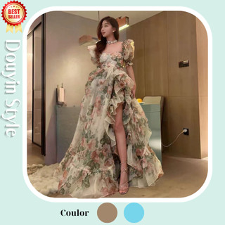 Đầm Váy Maxi Công Chúa Kiểu Dáng Dài Bồng Bềnh Đi Biển Đi chơi Phong Cách Douyin