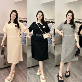 Siuu phẩm váy polo suông thêu Mickey so hottt hàng TKCC freesize