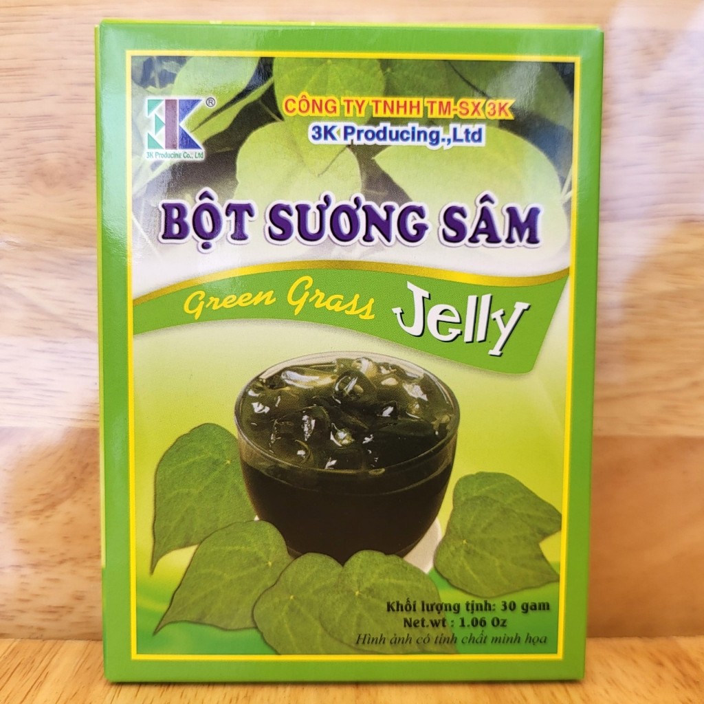 RC3K [hộp 30g] BỘT SƯƠNG SÂM [VN] Green Grass Jelly