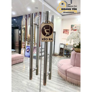 Tay kéo cửa kính cường lực inox dài 60cm /80cm/1m, Tay nắm cửa kính nhà hàng, shop, văn phòng