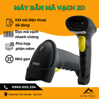 Máy quét mã vạch không dây Bluetooth KAW cao cấp, quét mã vạch, quét mã QR, kết nối điện thoại