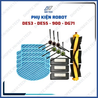 Phụ kiện robot hút bụi Deebot De53, De55, Deebot 900, DG71 khăn, giẻ, chổi cạnh, chổi chính