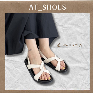 |sẵn - ship hoả tốc| sandal nữ đan chéo bánh bèo đơn giản cao 5cm đế cao su dẻo phong cách tiểu thư phù hợp đi biển - at