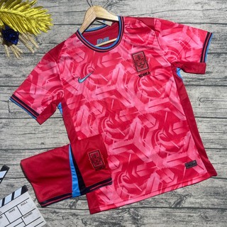 Bộ Quần Áo Bóng Đá Đội Tuyển Hàn Quốc (Korea) Màu Đỏ Mẫu Chính Thức WC 2022 Full logo tay phom 43-95kg