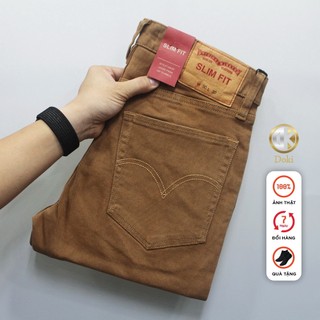 Quần Kaki Jean Nâu bò KA-17 Quần Kaki Nam Dáng Ôm Đứng, Chất vải co giãn nhẹ, Lịch Sự, Trẻ Trung - Doki