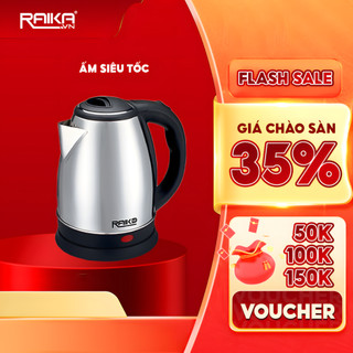 Raika 1500ml ấm siêu tốc inox 1500w tự ngắt khi sôi - rek023-1.8s