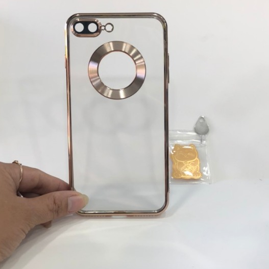 Iphone 7 plus/ 8 plus/ 7G/ 8G/ 6G/ 6S/ 6S PLUS ỐP HỞ LOGO VIỀN XI CỰC BÓNG LÊN MÁY SIÊU SANG