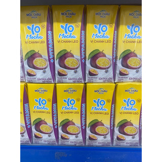 (Vỉ 4 hộp 170-180 ml) Sữa chua uống hương dâu/cam/me táo/chanh leo Mộc Châu