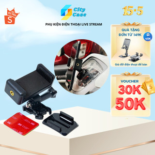 Kẹp Giá Điện Thoại Dán Lên Mặt Đồng Hồ Xe Máy, Ô tô Có Đế Cài Dễ Tháo Lắp (Kèm Miếng Dán 3M Siêu Dính)